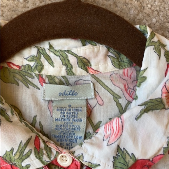 Vintage Anthropologie Odille Button Down Blouse Size 4 - Picture 4 of 4